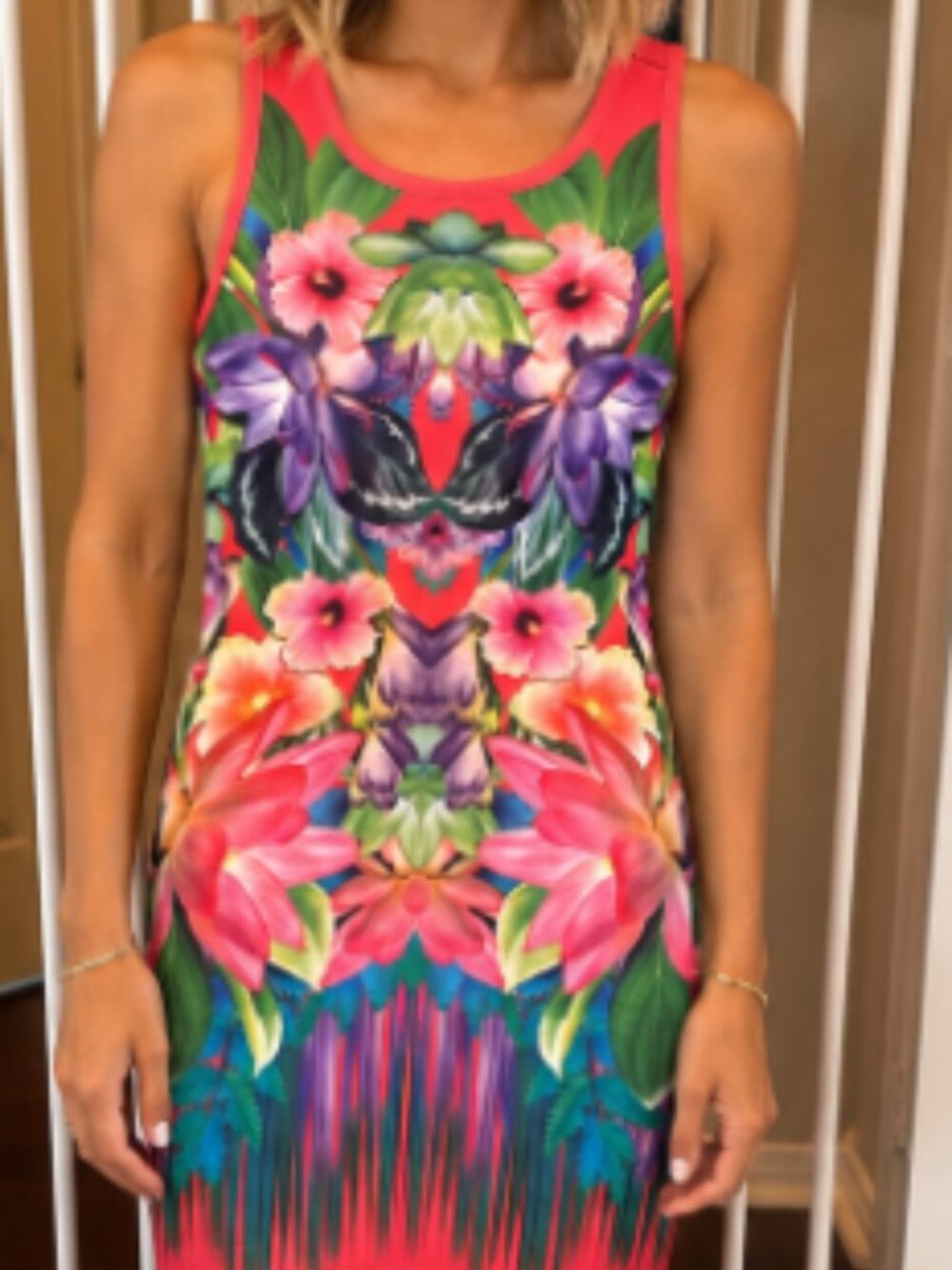 Laundry by Shelli Segal Geometric Print Dress | Sleeveless | Size S Multicolor